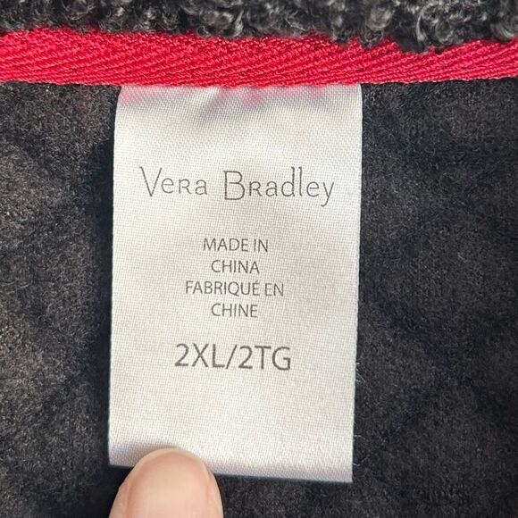 Vera Bradley Teddy Fleece Pullover Fireplace Plaid size 2XL - Picture 10 of 13